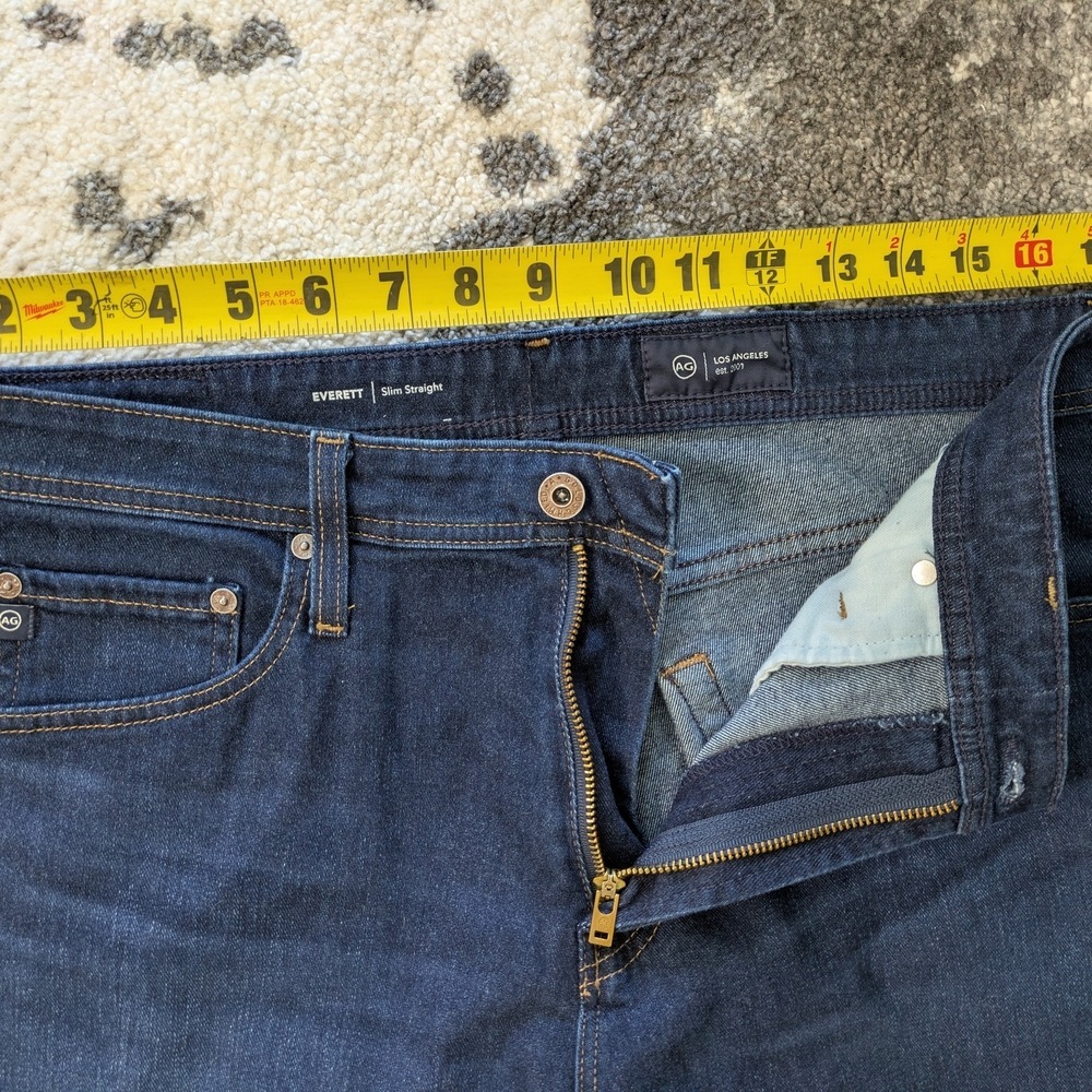 AG Adriano Goldschmied The Everett Slim Straight Leg Blue Denim Dark Wash 34X34 - Picture 4 of 5